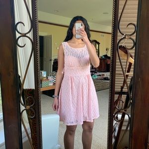 Pink lace dress